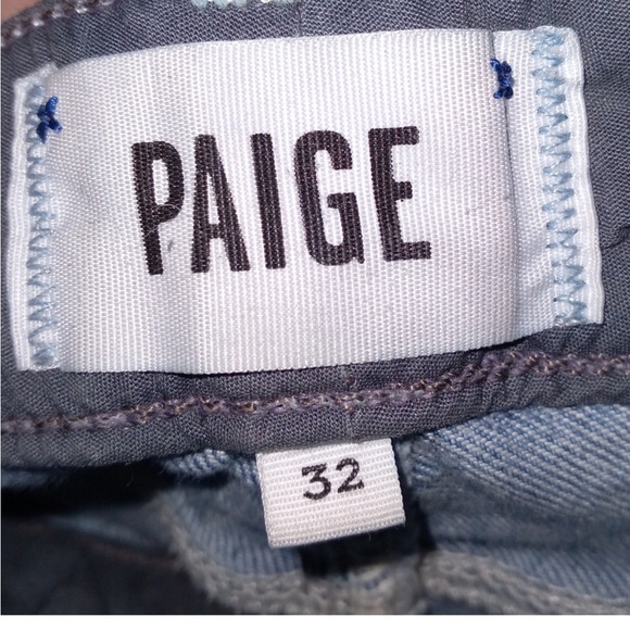 Paige Skyline Ankle Peg Skinny Jeans Lightwash Blue Denim Size 32/14 Nice! - Picture 3 of 6